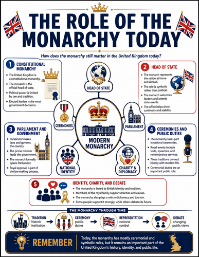 The Role of the Monarchy Today I Infographic