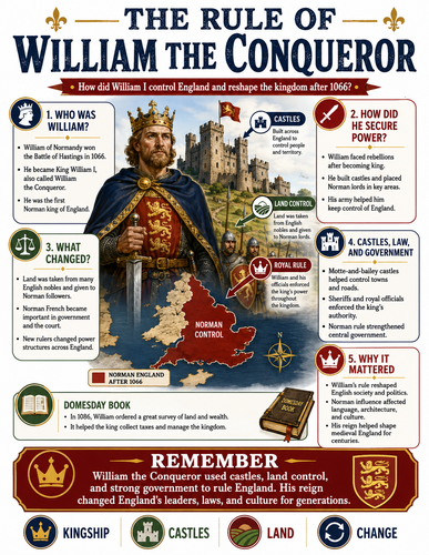 The Rule of William the Conqueror I Infographic