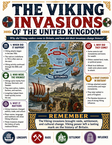 The Viking Invasions of the United Kingdom I Infographic