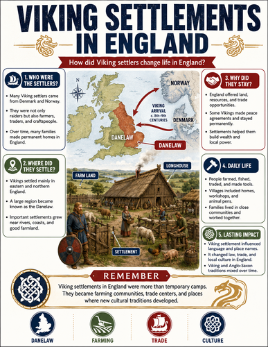 Viking Settlements in England I Infographic