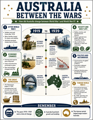 Australia Between the Wars I Infographic