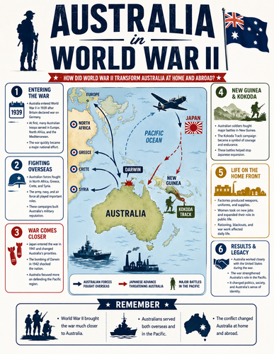 Australia in World War II I Infographic