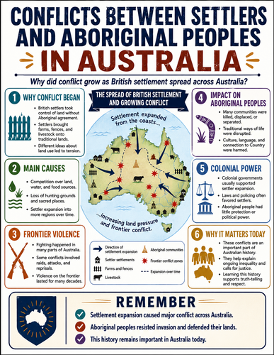 Conflicts Between Settlers and Aboriginal Peoples in Australia I Infographic