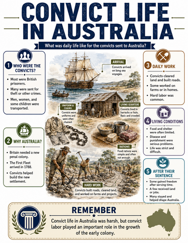 Convict Life in Australia I Infographic
