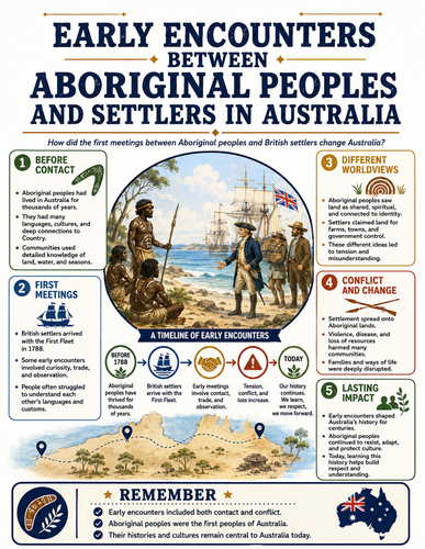 Early Encounters in Australia I Infographic