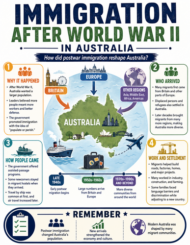 Immigration After World War II in Australia I Infographic