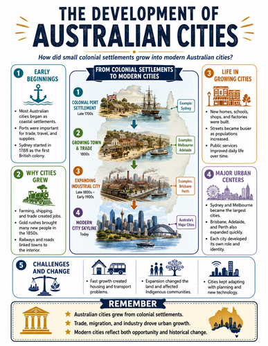The Development of Australian Cities I Infographic