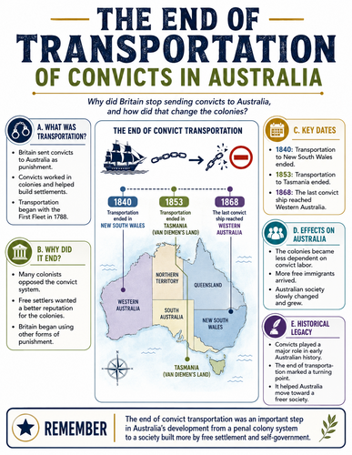 The End of Transportation of Convicts in Australia I Infographic