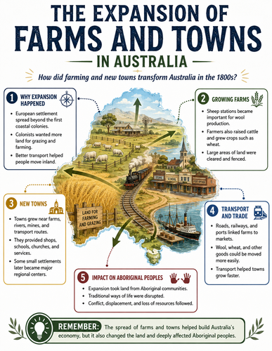 The Expansion of Farms and Towns in Australia I Infographic