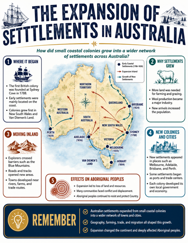 The Expansion of Settlements in Australia I Infographic