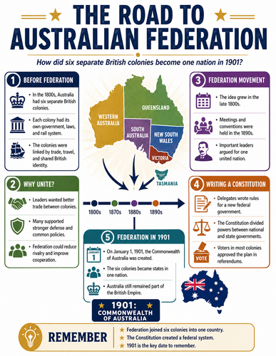 The Road to Australian Federation I Infographic