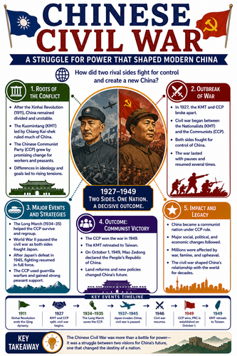 Chinese Civil War I Infographic