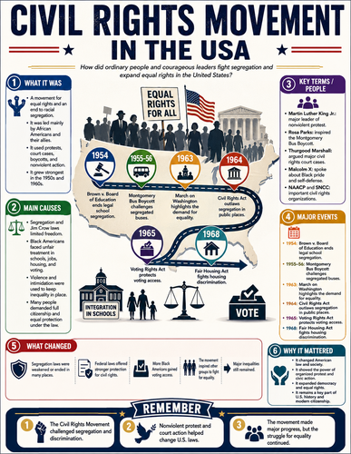 Civil Rights Movement in the USA I Infographic
