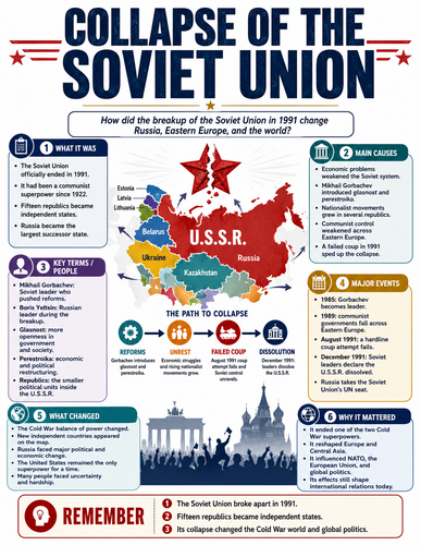 Collapse of the Soviet Union I Infographic