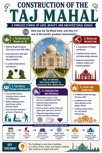 Construction of the Taj Mahal I Infographic