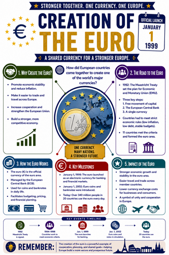 Creation of the Euro I Infographic