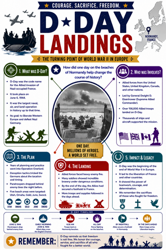 D-Day Landings I Infographic