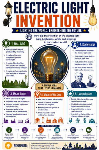 Electric Light Invention I Infographic