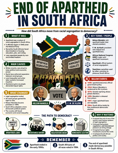 End of Apartheid in South Africa I Infographic