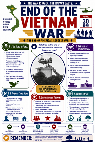 End of the Vietnam War I Infographic