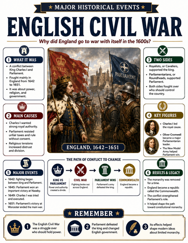 English Civil War I Infographic