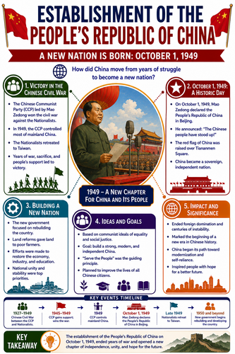 Establishment of the People's Republic of China I Infographic