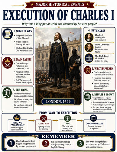 Execution of Charles I I Infographic