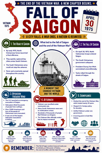 Fall of Saigon I Infographic