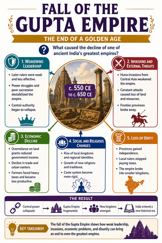 Fall of the Gupta Empire I Infographic