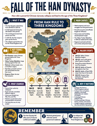 Fall of the Han Dynasty I Infographic