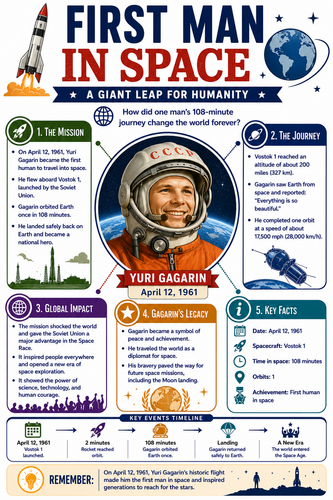 First Man in Space I Infographic