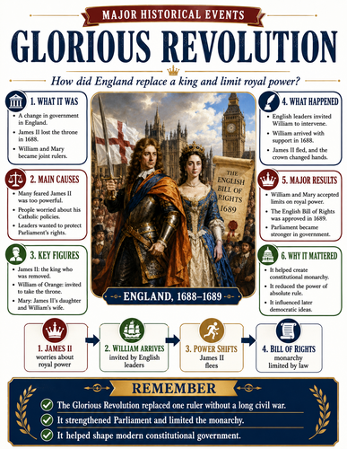 Glorious Revolution I Infographic