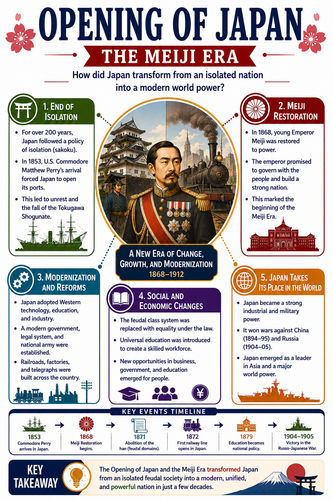 Opening of Japan - The Meiji Era I Infographic