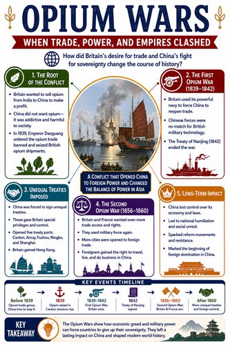 Opium Wars I Infographic