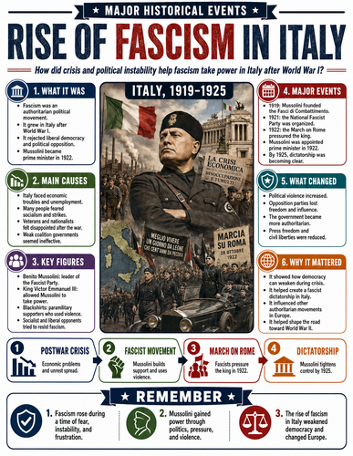 Rise of Fascism in Italy I Infographic