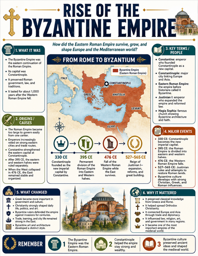 Rise of the Byzantine Empire I Infographic