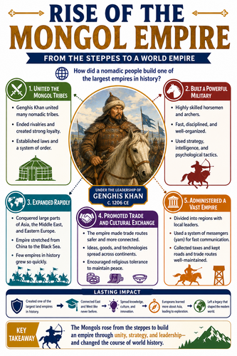 Rise of the Mongol Empire I Infographic