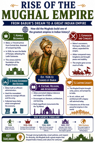 Rise of the Mughal Empire I Infographic
