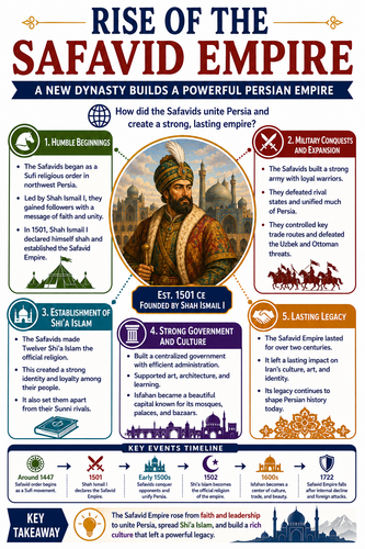 Rise of the Safavid Empire I Infographic