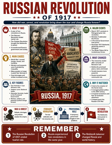 Russian Revolution of 1917 I Infographic