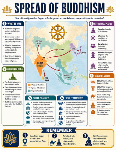 Spread of Buddhism I Infographic