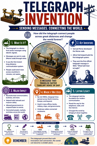 Telegraph Invention I Infographic