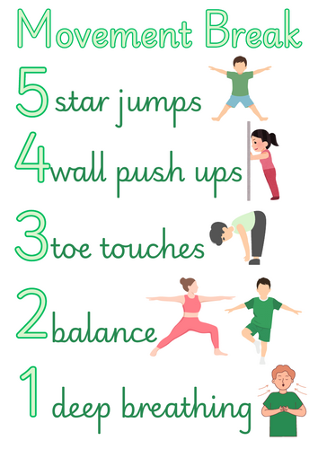 Movement break - brain break - self-regulation