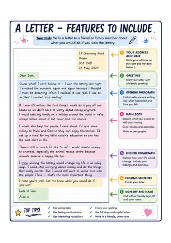 Letter writing example