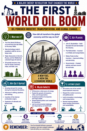The First World Oil Boom I Infographic