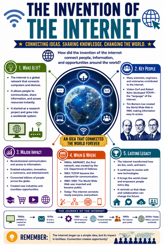 The Invention of the Internet I Infographic
