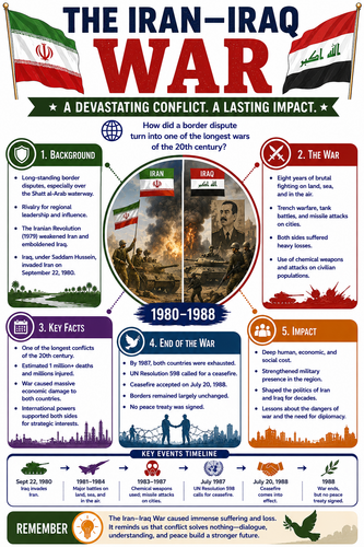 The Iran-Iraq War I Infographic