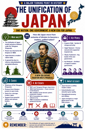 The Unification of Japan I Infographic