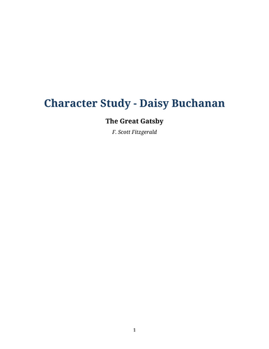 The Great Gatsby – F. Scott Fitzgerald – Daisy Buchanan