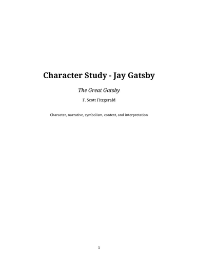 The Great Gatsby – F. Scott Fitzgerald – Jay Gatsby